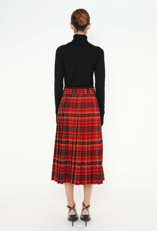 Saint Laurent 1977 Plaid Wrap Skirt - 3