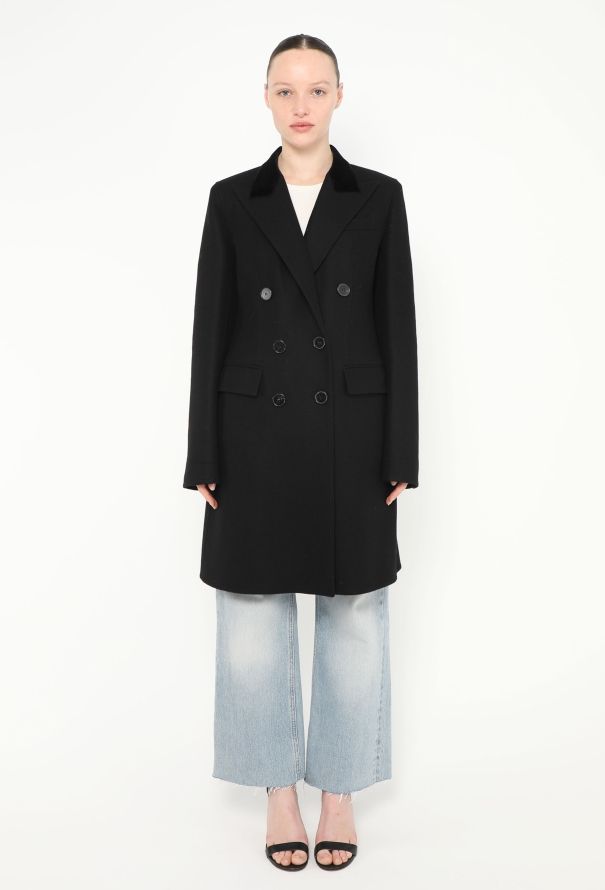Hermès Cashmere Velvet Collar Coat - 1