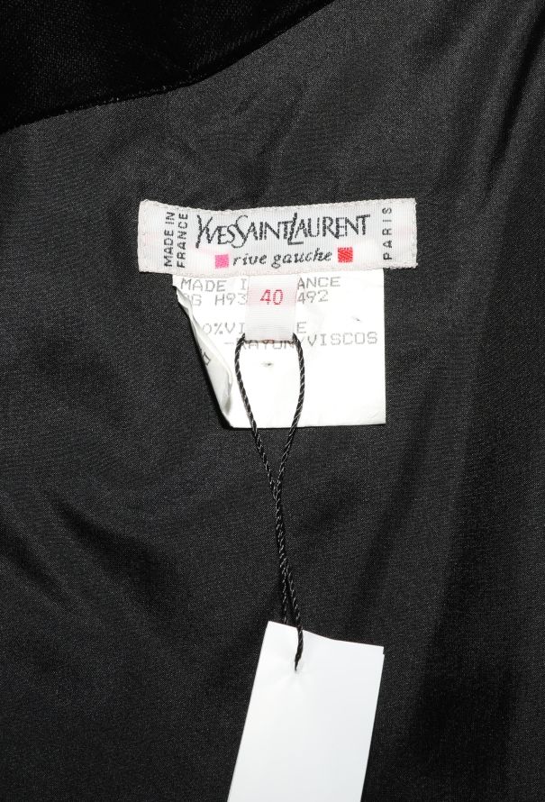 Saint Laurent 1993 Velvet One-Shoulder Gown - 5