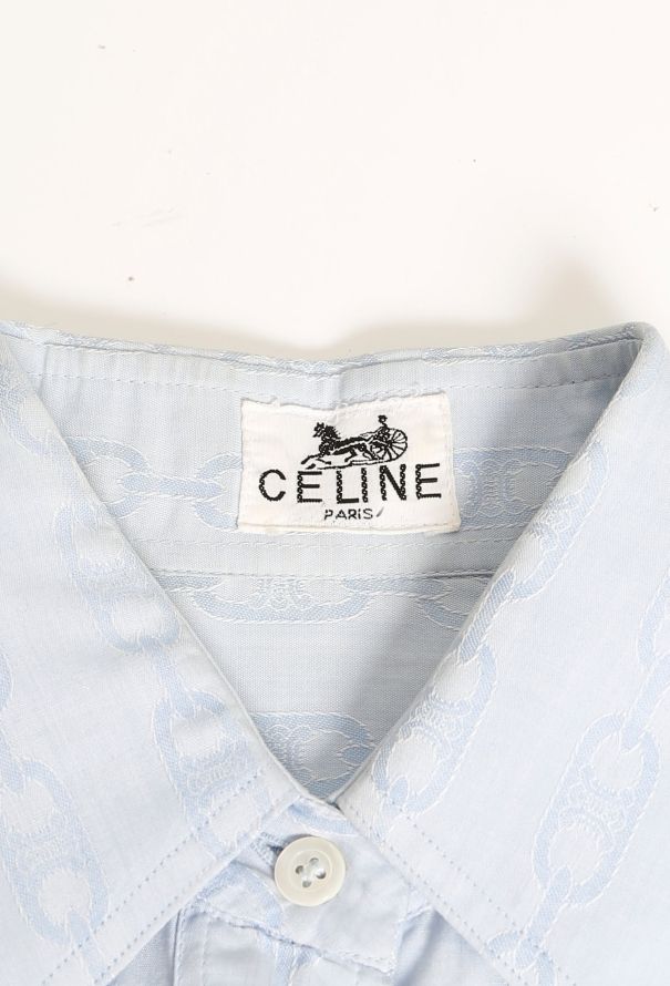 Céline ‘70s Chainlink Triomphe Cotton Shirt - 5