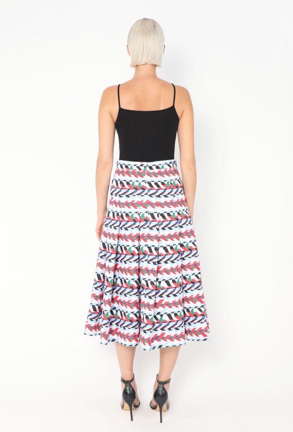 Chanel Campaign S/S 2016 Pleated Chevron Skirt - 5
