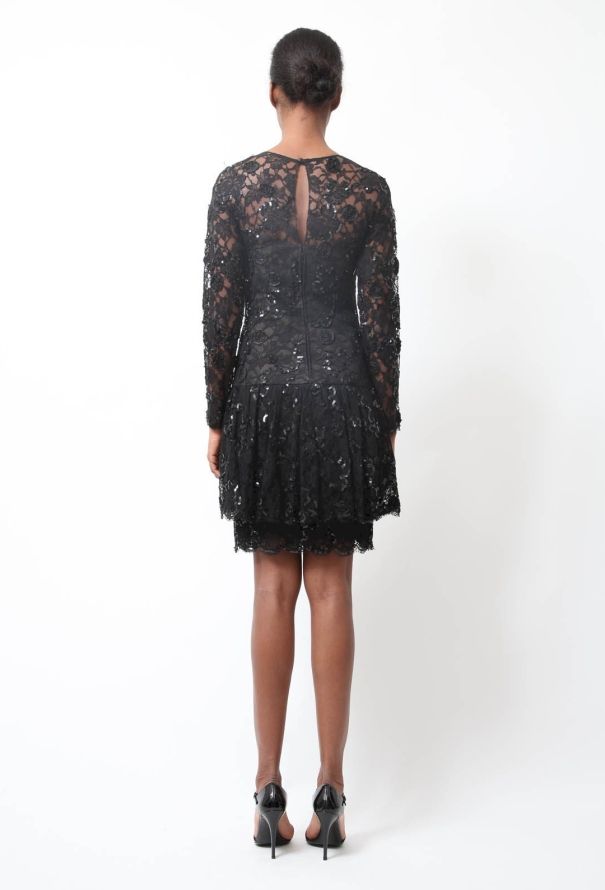 Dior Vintage Floral Lace Dress - 4
