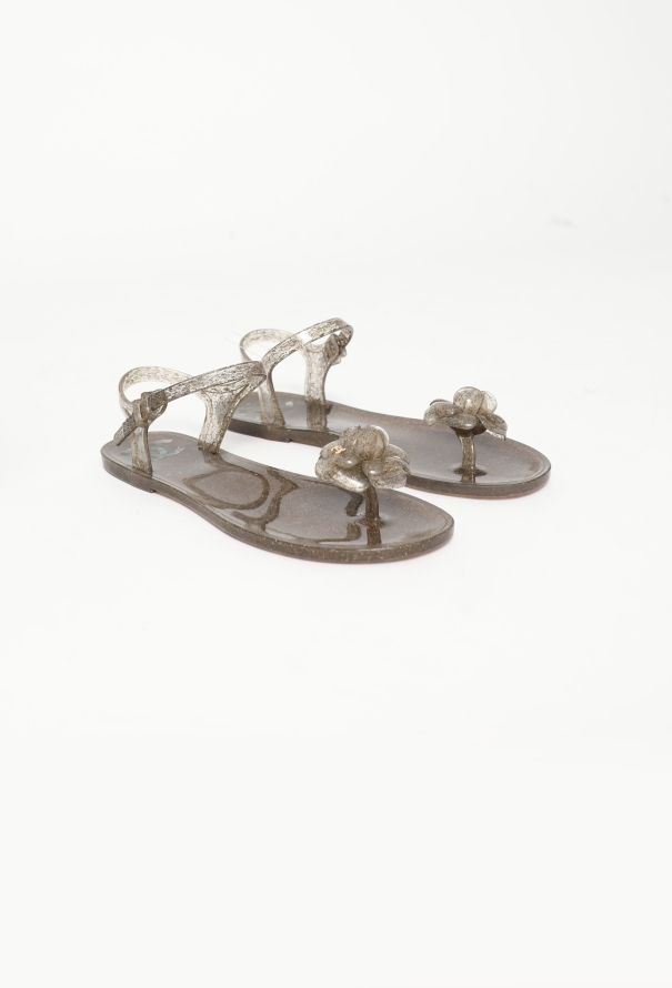 Chanel Iridescent Camélia 'CC' Sandals - 3