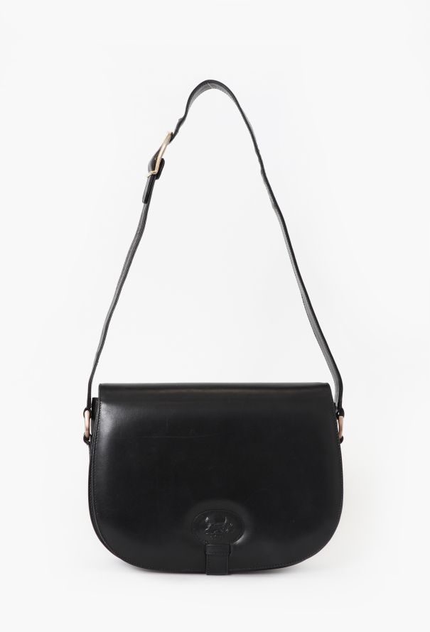 Céline '70s Black Carriage Shoulder Bag - 1