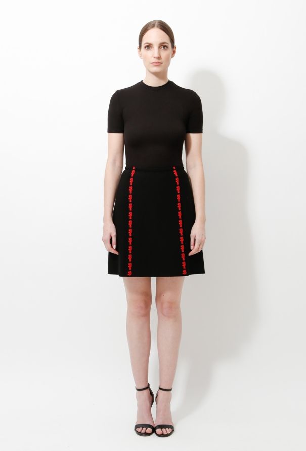Alaïa Embroidered Box Pleated Skirt - 1