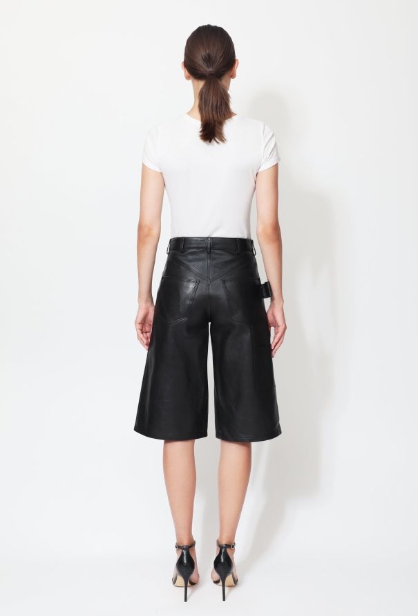 Bottega Veneta S/S 2020 Lambskin Leather Shorts - 5