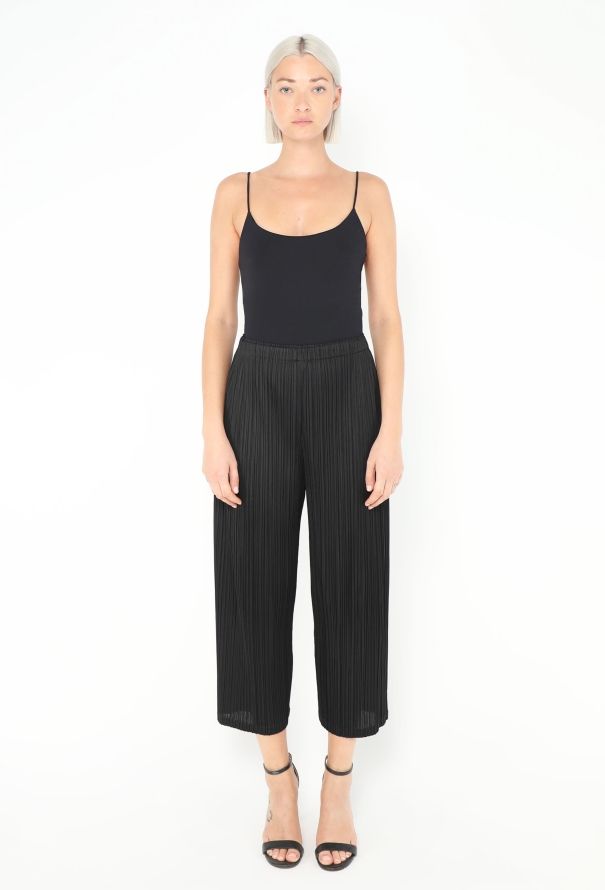 Issey Miyake Pleats Please Cropped Pants - 1