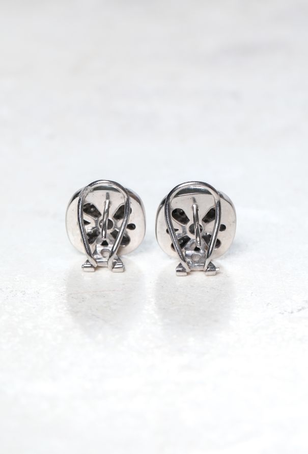 Vintage Fine Jewelry 18k White Gold & Diamond Earrings - 4