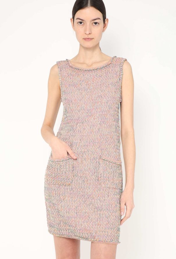 Chanel Braided Trim Silk Knit Dress - 1