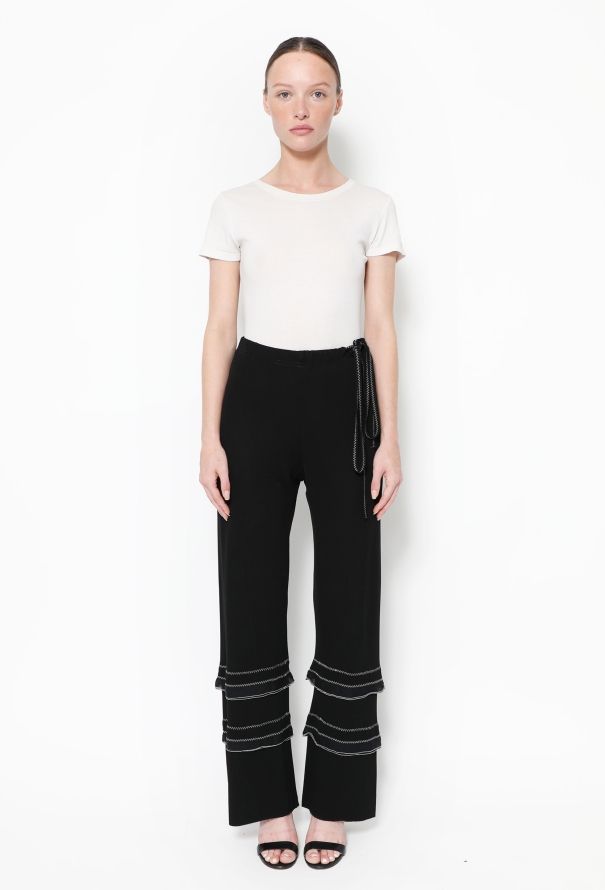 Chanel Tiered Jersey Palazzo Pants - 1