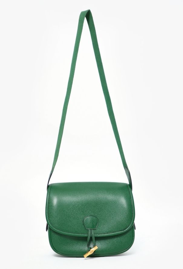 Hermès Vintage Green Bamboo Duffle Bag - 1