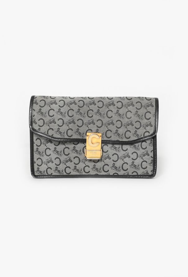 Céline '70s Monogram Envelope Clutch - 1