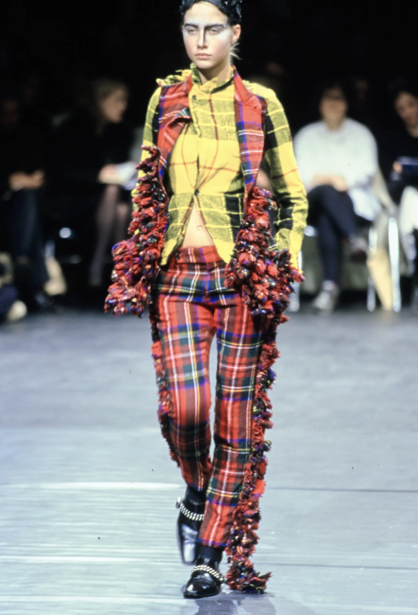 Comme des Garçons F/W 2000 Plaid Frayed Chainlink Vest - 2