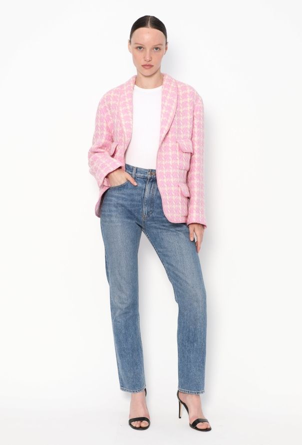 Chanel ICONIC S/S 1996 Pink Tweed Jacket seen on Margot Robbie - 3
