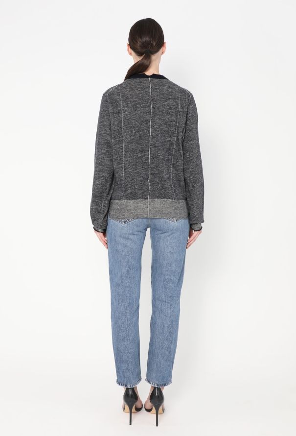 Céline Mohair Trim Knit Sweater - 3