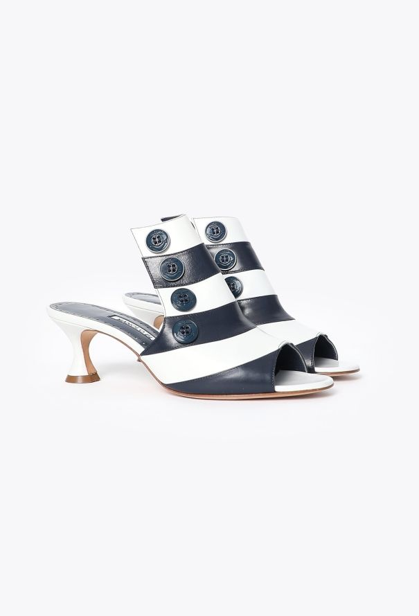 Manolo Blahnik Marinère Sailor Mules - 3