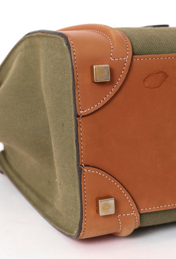 Céline Canvas & Leather Micro Luggage Tote Bag - 9