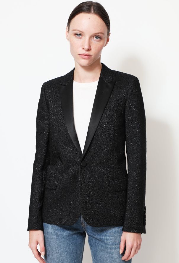 Saint Laurent Iridescent Smoking Blazer - 1