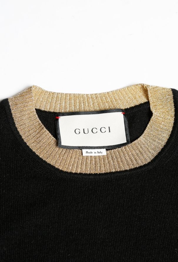 Gucci Metallic Trim Cashmere Top - 4