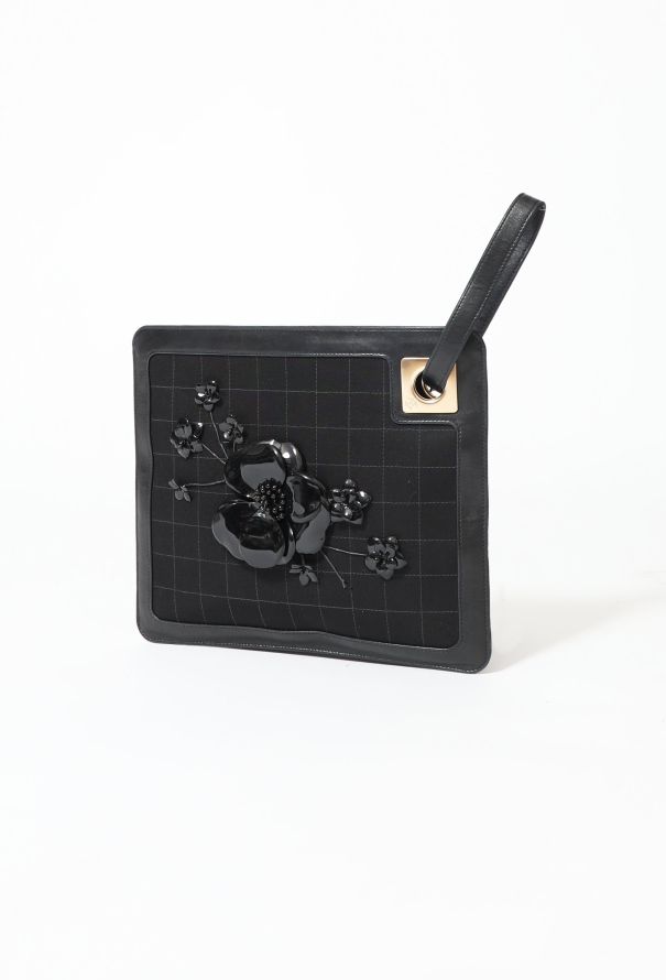 Chanel Camelia Satin Clutch - 3