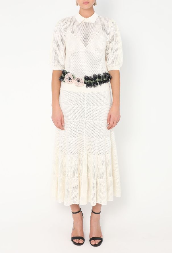 Valentino Resort 2015 Belted Pointelle Dress - 4