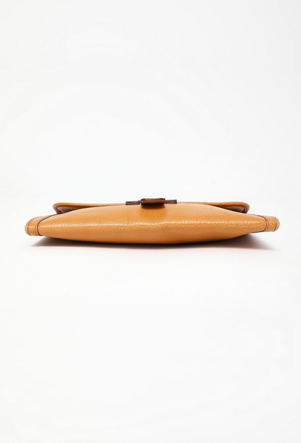 Hermès '80s Gold Fjord Jige Clutch - 6