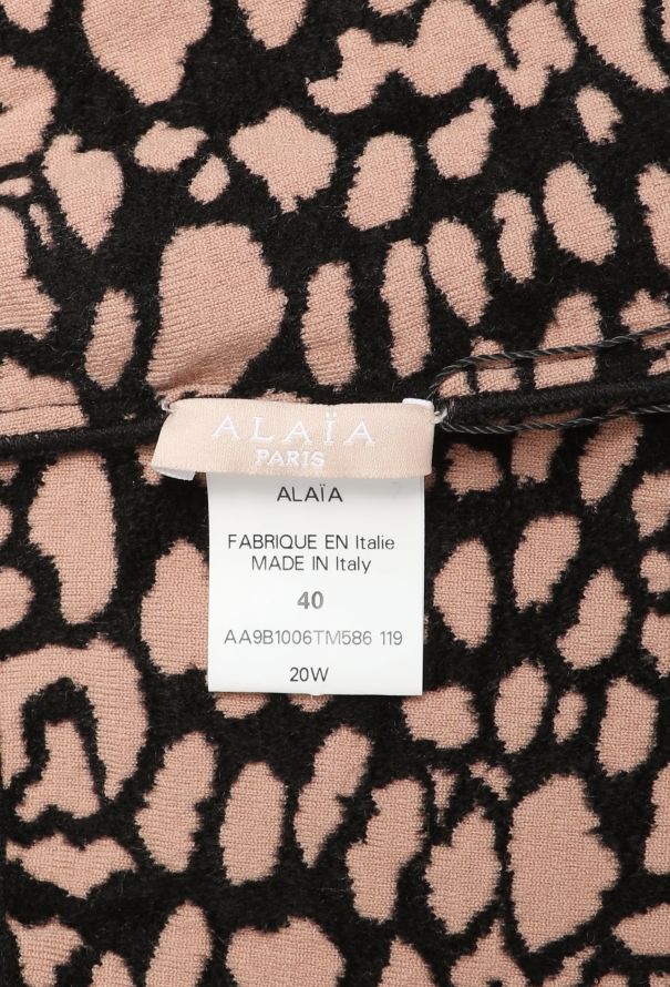 Alaïa F/W 2020 Leopard Print Knit Leggings - 6