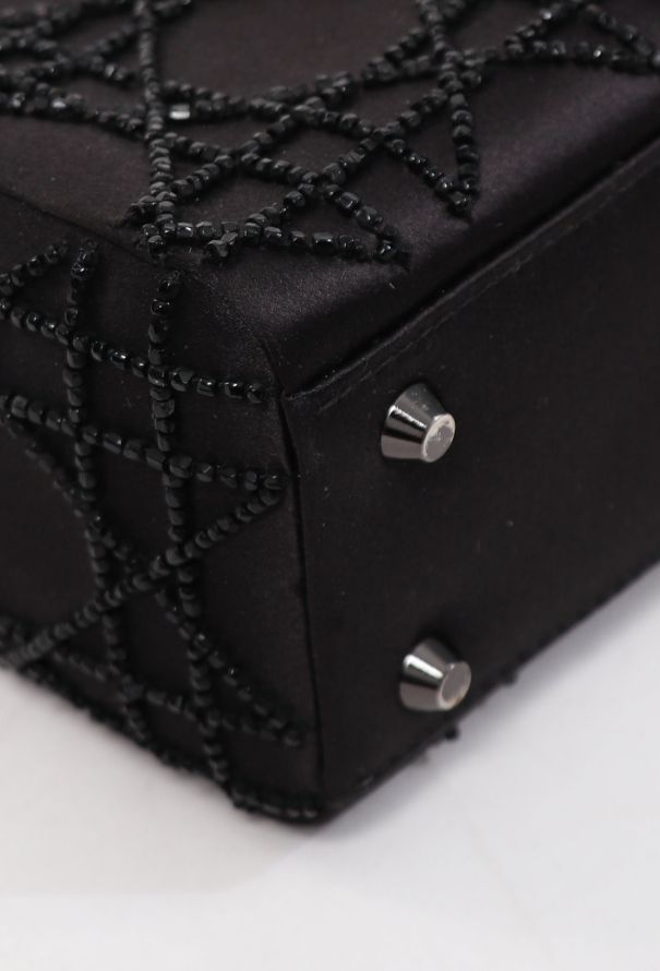 Dior '90s Mini Lady Dior  Satin Cannage Bag - 6