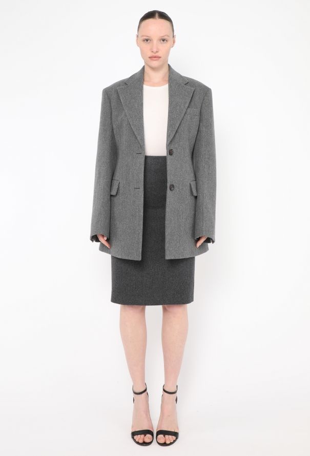 Miu Miu F/W 2024 Felted Emblem Skirt - 1