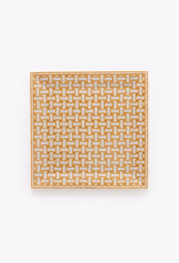 Hermès 2023 Mosaic 'Gold no° 4' Porcelain Plate - 1