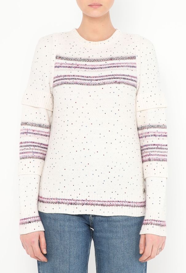 Chanel F/W 2018 Embellished Cashmere Sweater - 1