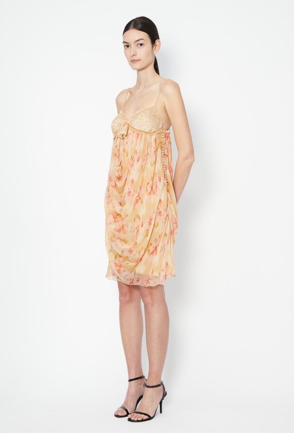 Dior F/W 2005 Draped Chiffon Dress - 5