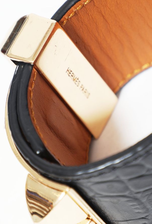 Hermès Alligator Leather Médor Cuff - 4