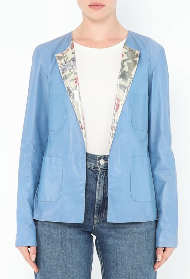 Chanel Resort 2015 Paris-Dubai Leather Lurex Jacket - 1