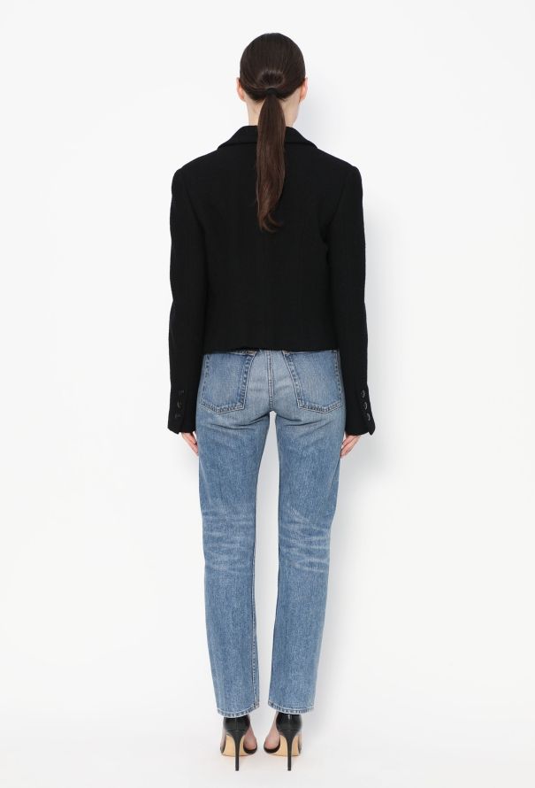 Chanel Cropped Bouclé Camélia Jacket - 6