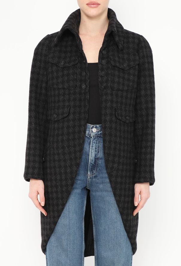 Chanel F/W 2008 Cashmere Houndstooth Coat - 3