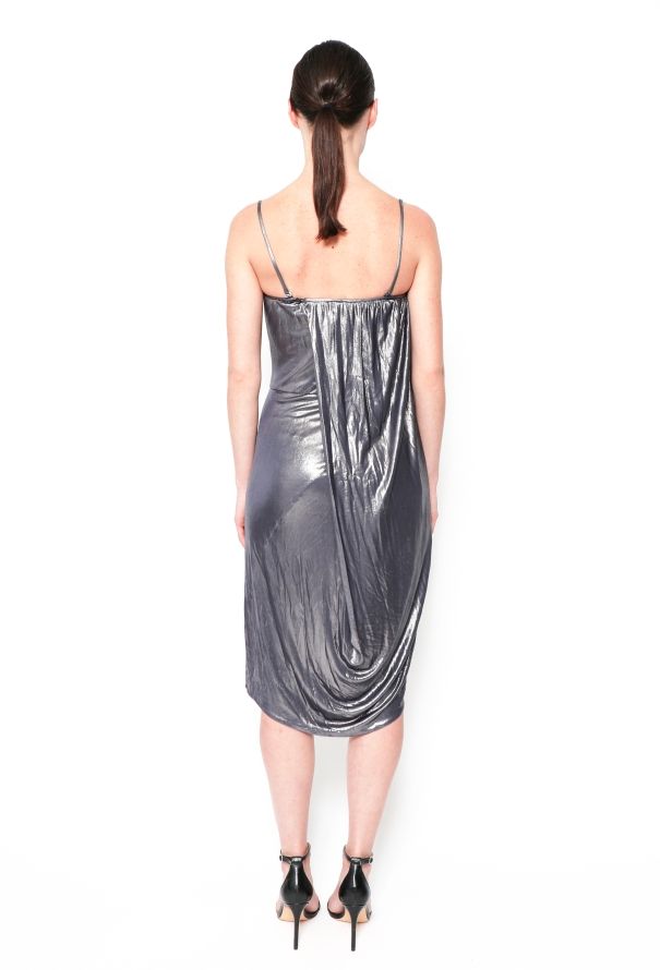 Dior Resort 2007 Draped Metallic Dress - 4