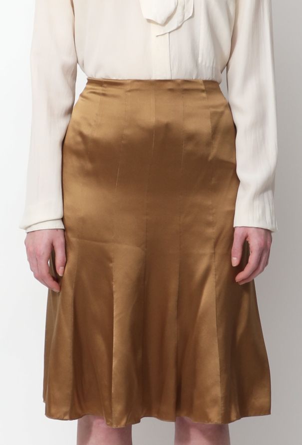 Chanel 2006 Satin Flared 'CC' Skirt - 2