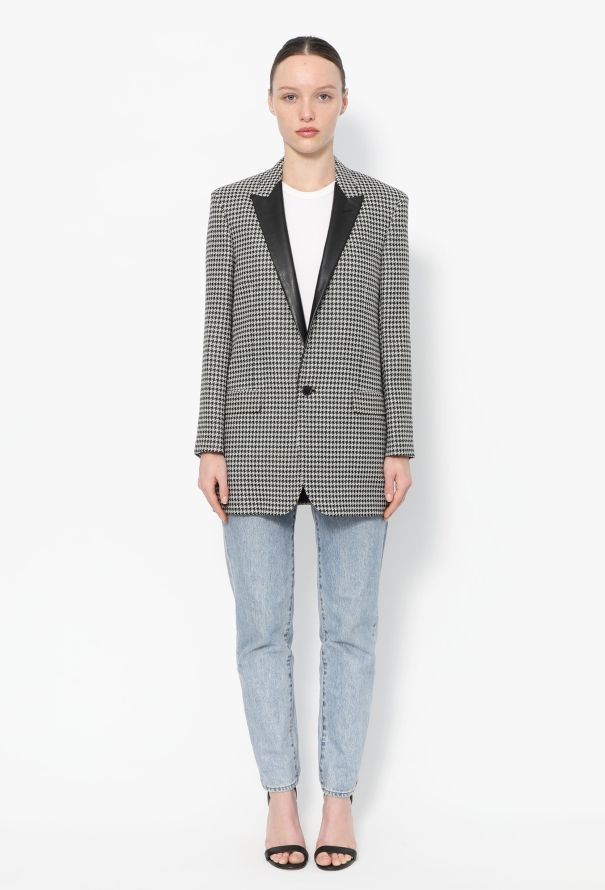 Saint Laurent S/S 2014 Houndstooth Blazer - 4