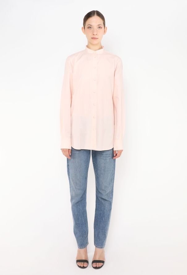 Céline Collarless Cotton Tunic - 2