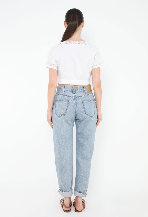 Antique Lace Trim Cotton Top - 4