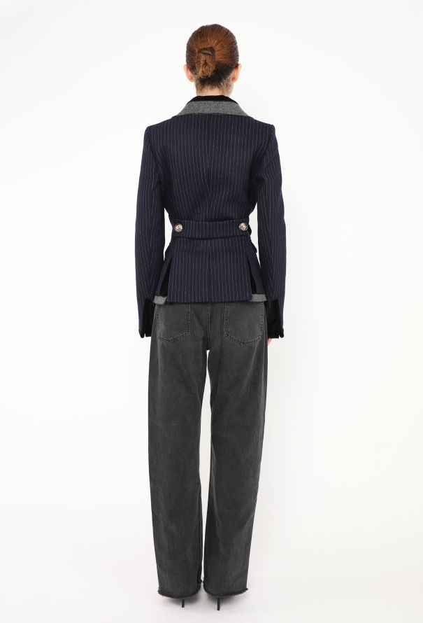 Balenciaga ICONIC F/W 2007 Collegiate Pinstripe Blazer - 7