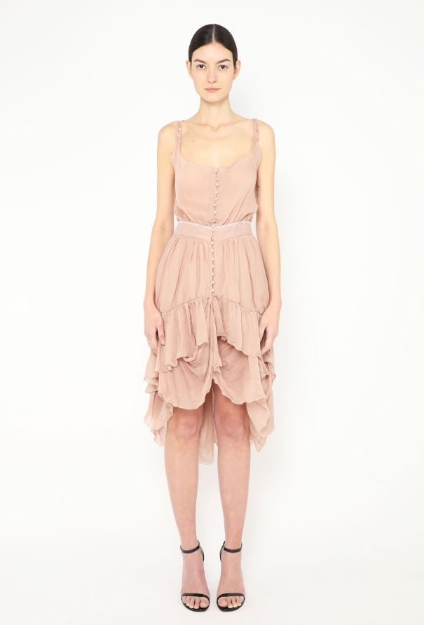 Stella McCartney Stella McCartney S/S 2005 Chiffon Volant Dress - 4