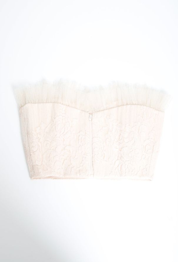 Rodarte F/W 2017 Embroidered Lace Tulle Bustier - 7