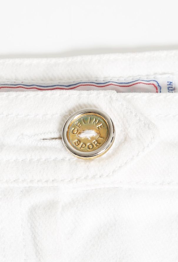 Céline 70s Jean's High-Waisted White Denim Skirt - 5
