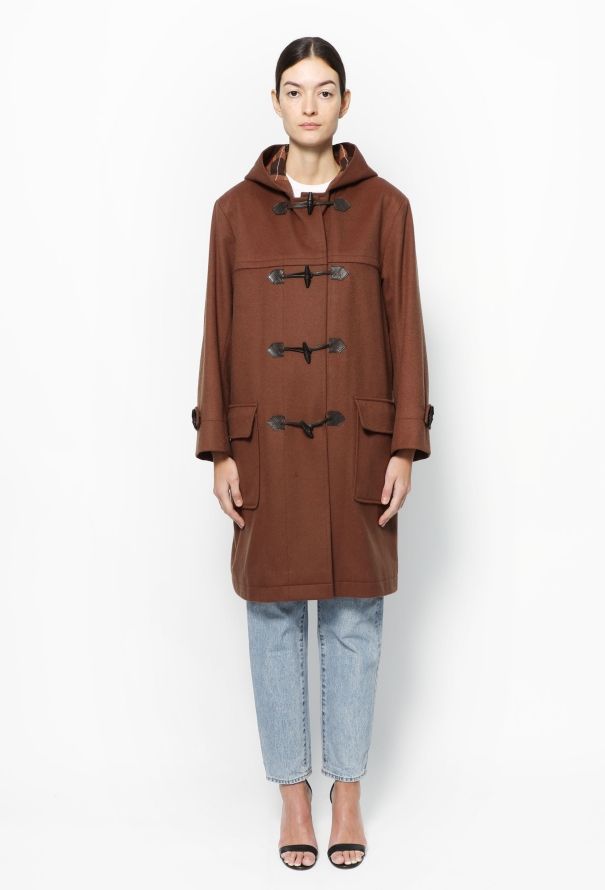 Saint Laurent '70s Hooded Wool Duffle Coat - 1