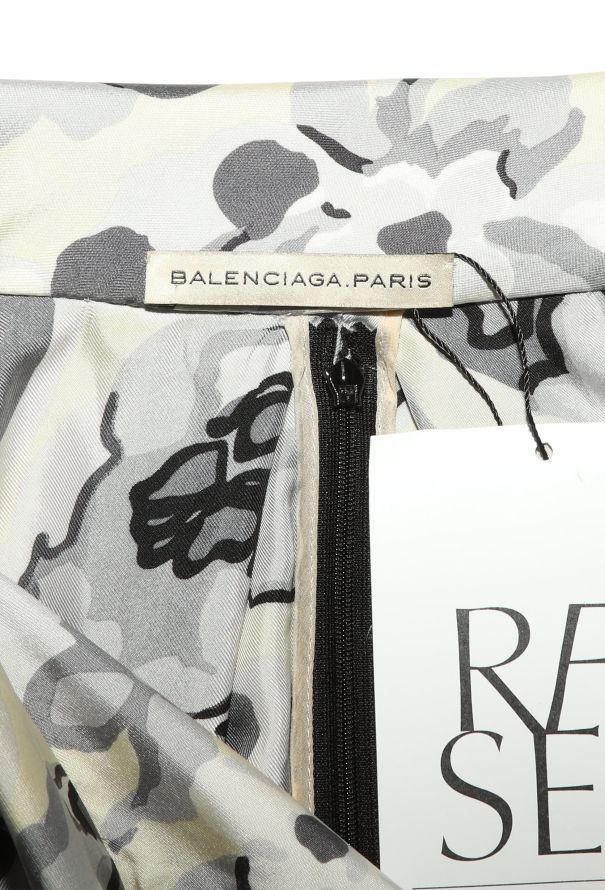 Balenciaga S/S 2008 Ruched Floral Silk Dress - 6