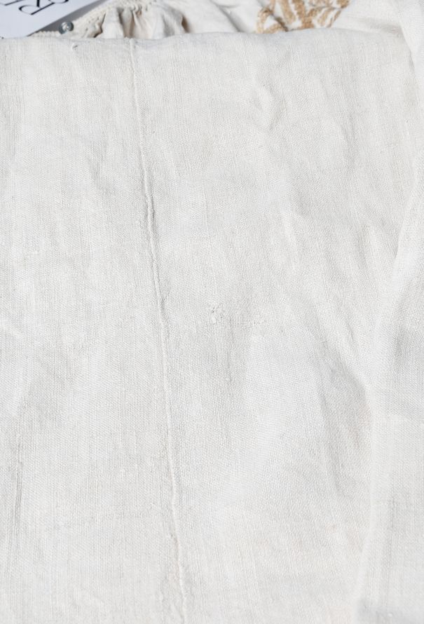 World Treasures Authentic Embroidered Linen Tunic Ivory - 6