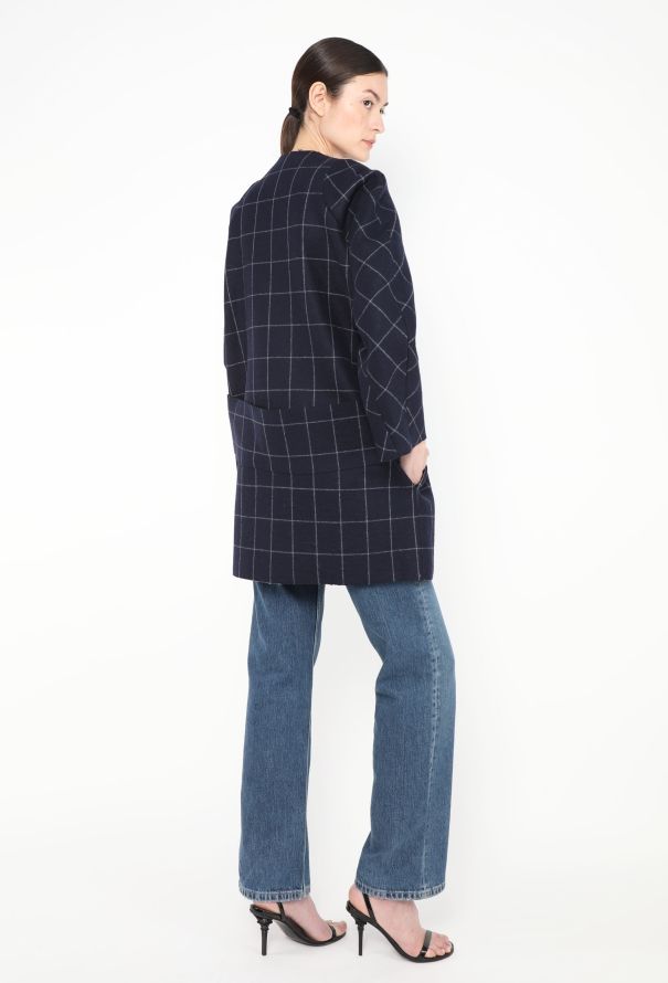 Jacquemus F/W 2014 Checkered Felt Peacoat - 6