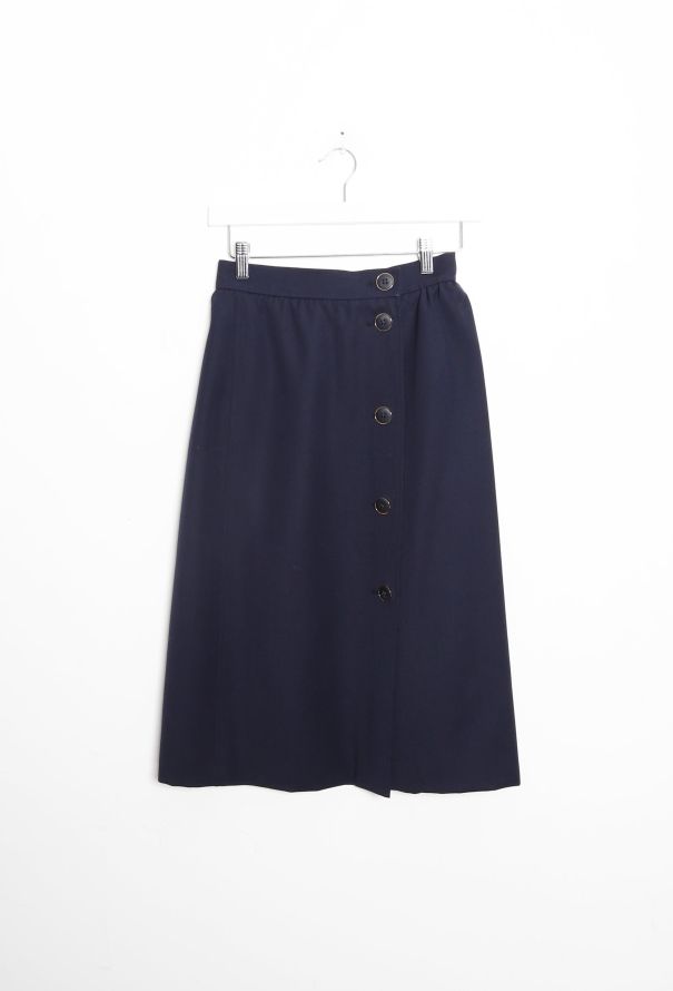 Saint Laurent 70s High-Waisted Twill Wrap Skirt - 5